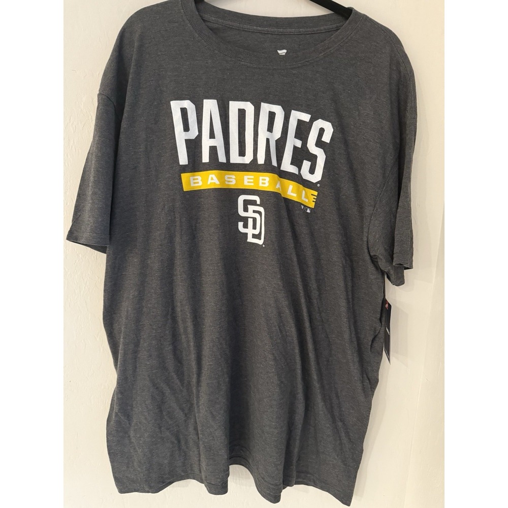 San Diego Padres Men's Fanatics Charcoal T-Shirt  Size 2XL -NWT